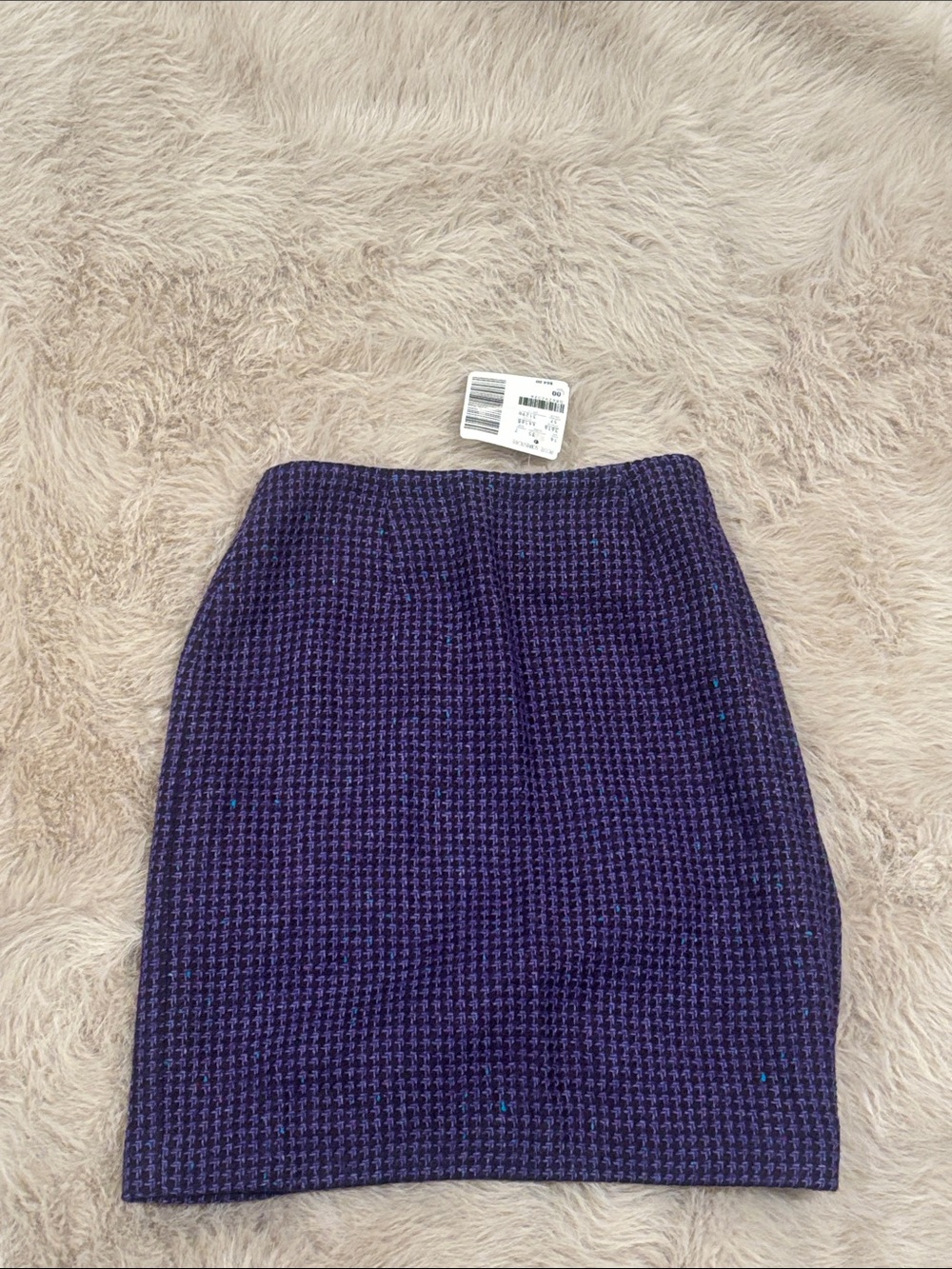 Petite Sophisticate Purple Houndstooth Pencil Skirt